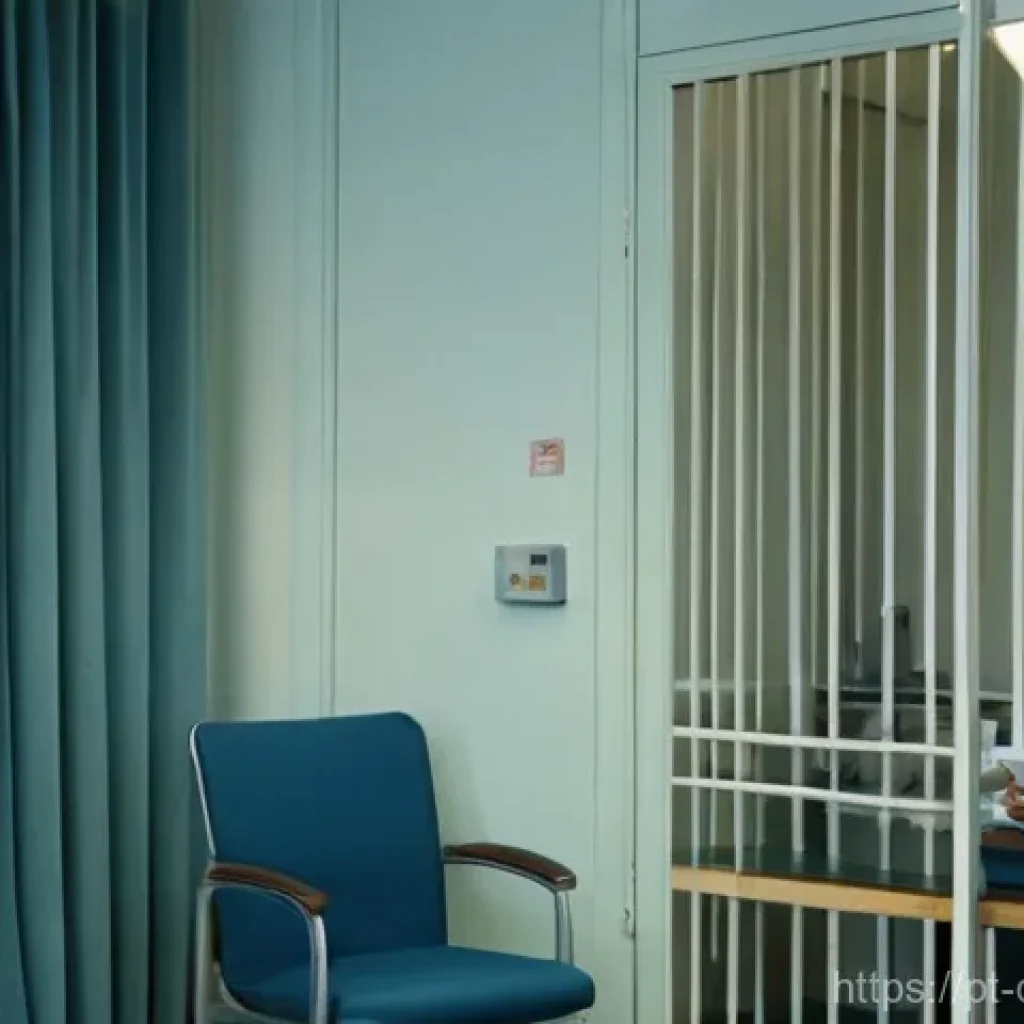 비교 전통적인 페인 관리 vs 디지털 페인 관리 - **Prompt for Traditional Pain Management:**
"A dimly lit, quiet waiting room in a Portuguese med...