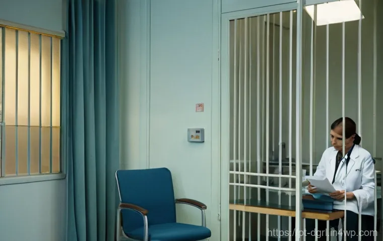 비교 전통적인 페인 관리 vs 디지털 페인 관리 - **Prompt for Traditional Pain Management:**
"A dimly lit, quiet waiting room in a Portuguese med...